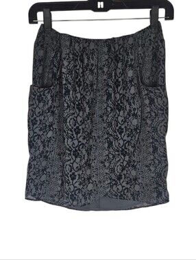 Y2K Converse One Star Skater Skirt Gray Black Pockets Casual Grunge Punk Style 4